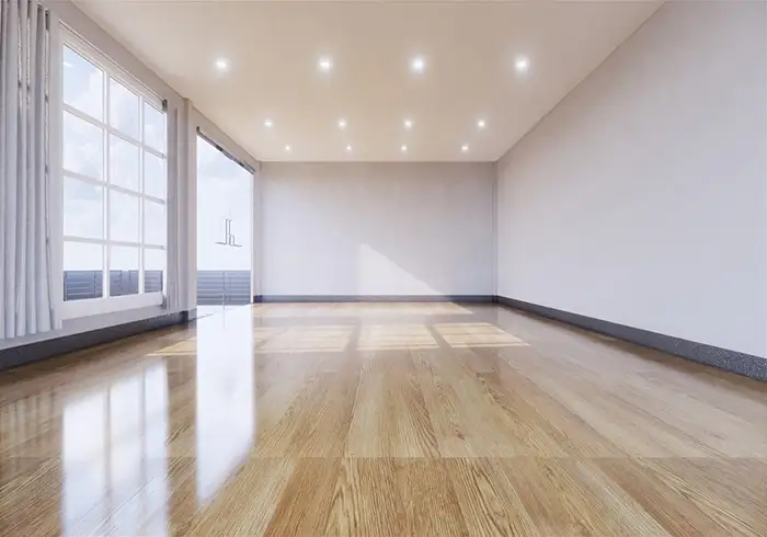 empty room interior with wooden floor wall 3d rendering min Copy