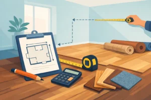 how to measure rooms for flooring right featured